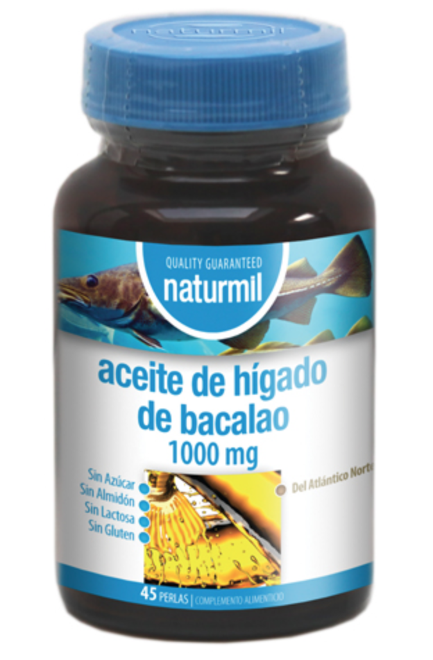 Aceite de Higado de Bacalao 1.000 mg · Naturmil · 45 perlas
