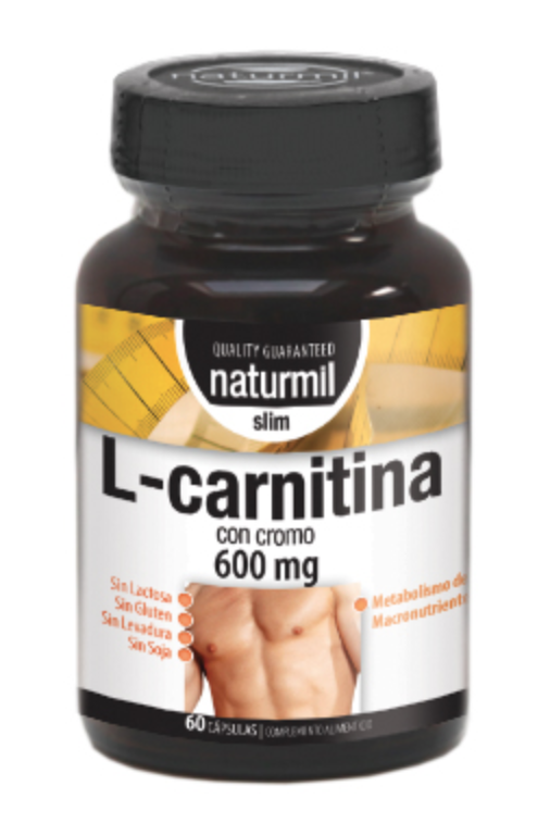L-Carnitina 600 mg Slim · Naturmil · 60 cápsulas