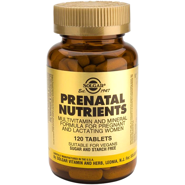 Nutrientes Prenatales · Solgar · 120 comprimidos