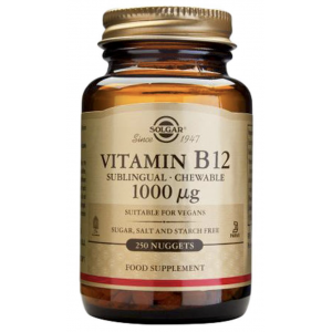 Vitamina B12 1.000 mcg · Solgar · 250 comprimidos