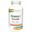 Vitamina C 500 mg - Sabor Cereza · Solaray · 100 comprimidos