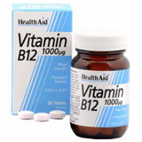 Vitamina B12 1.000 mcg · Health Aid · 50 comprimidos