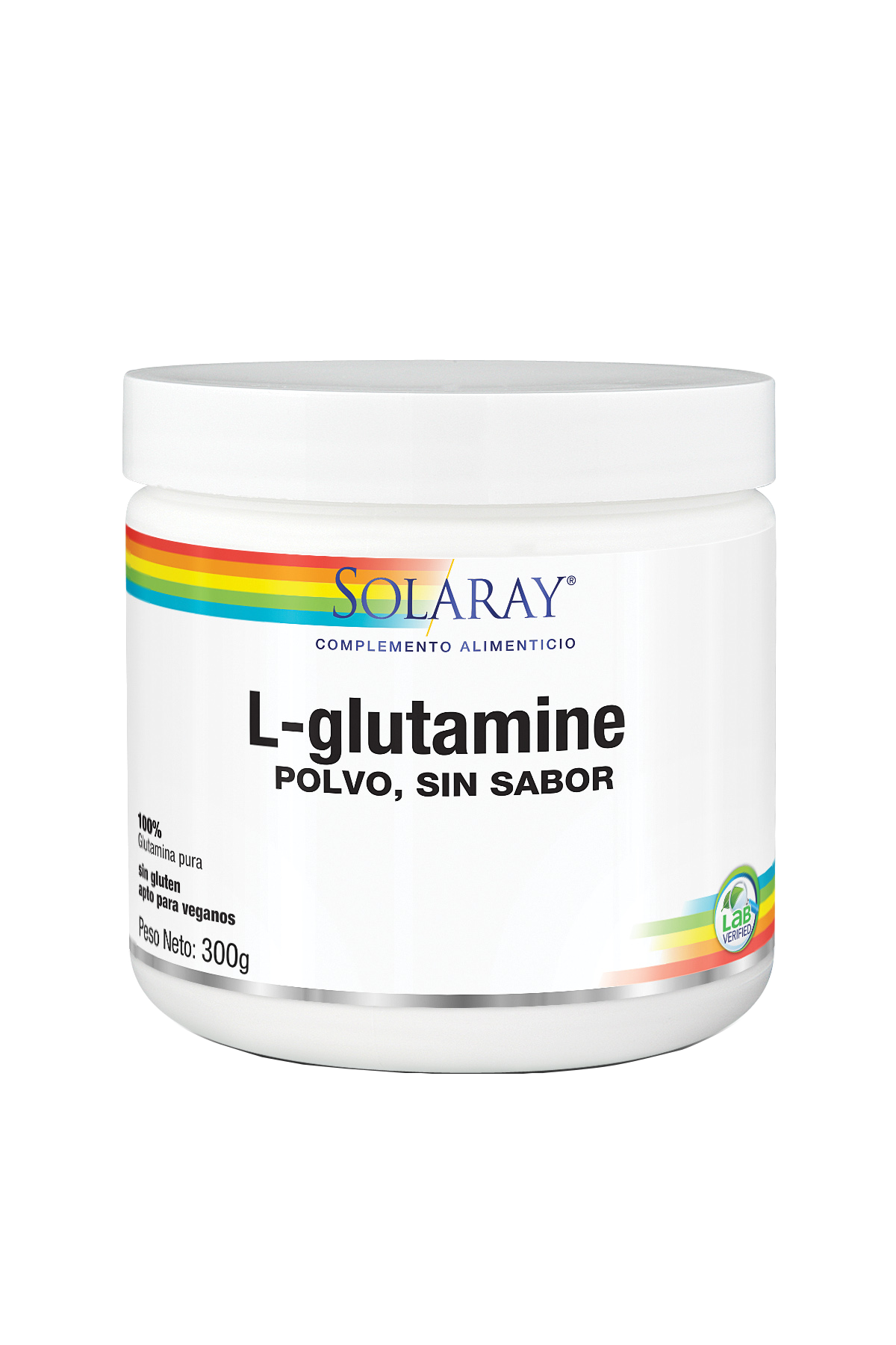 L-Glutamine Polvo · Solaray · 300 gramos