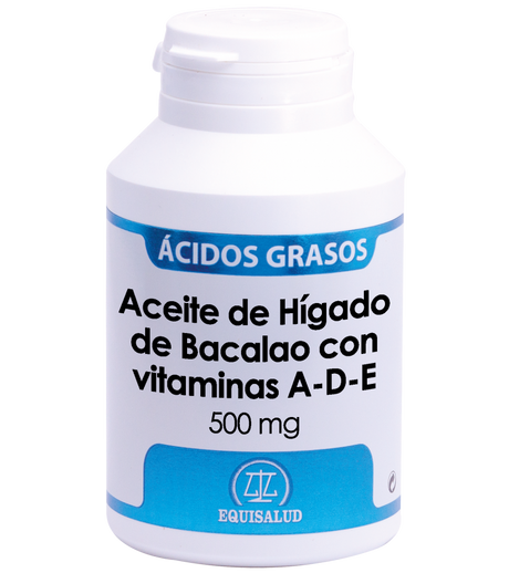 Aceite de Hígado de Bacalao con Vitaminas A-D-E · Equisalud · 180 perlas