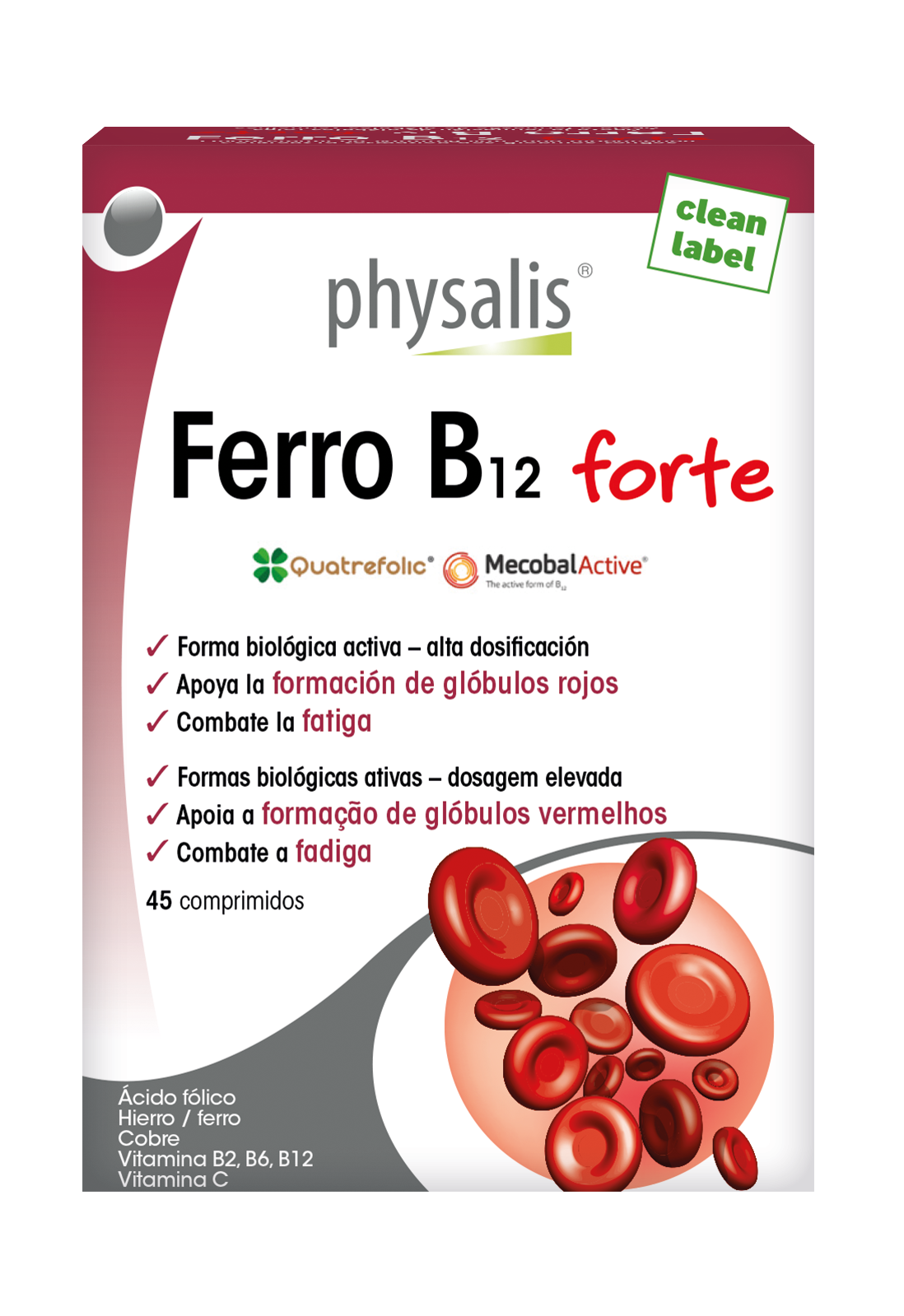 Ferro B12 Forte · Physalis · 45 comprimidos