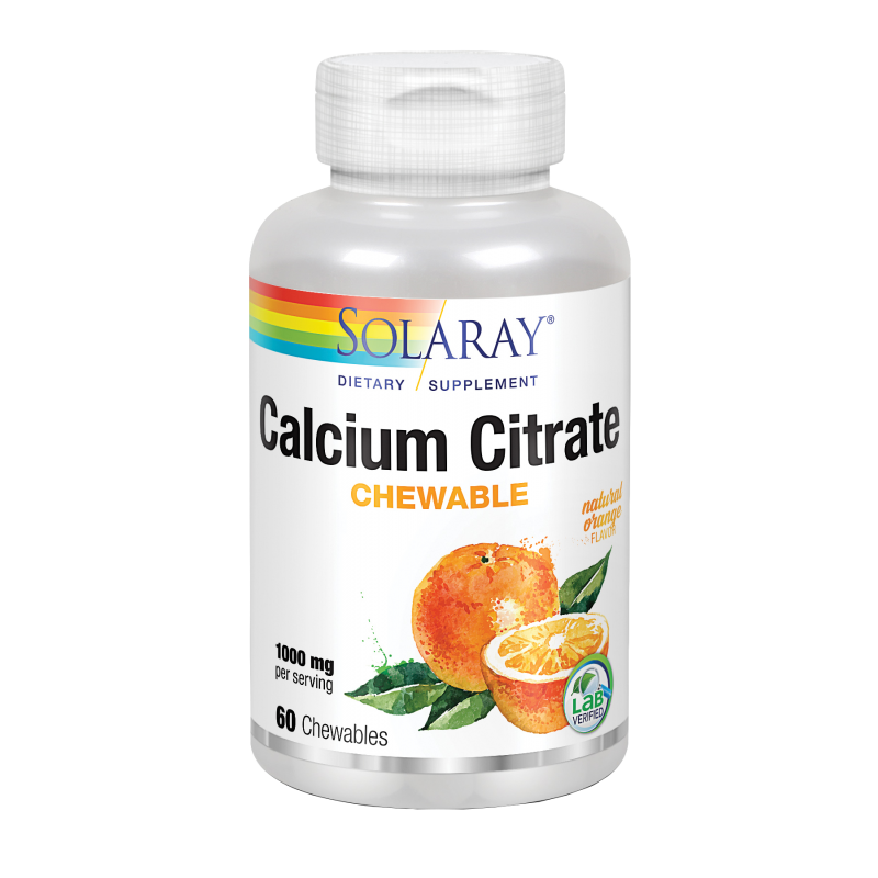 Calcio Citrato Masticable · Solaray · 60 comprimidos