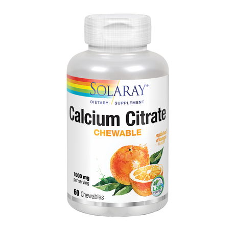 Calcio Citrato Masticable · Solaray · 60 comprimidos