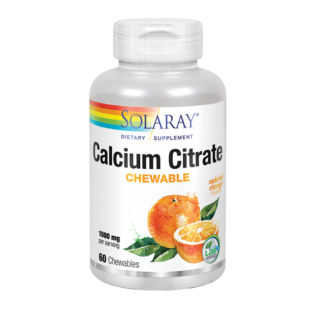 Calcio Citrato Masticable · Solaray · 60 comprimidos