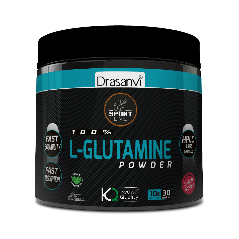 L-Glutamina Powder Sandia - Sport Live · Drasanvi · 300 gramos