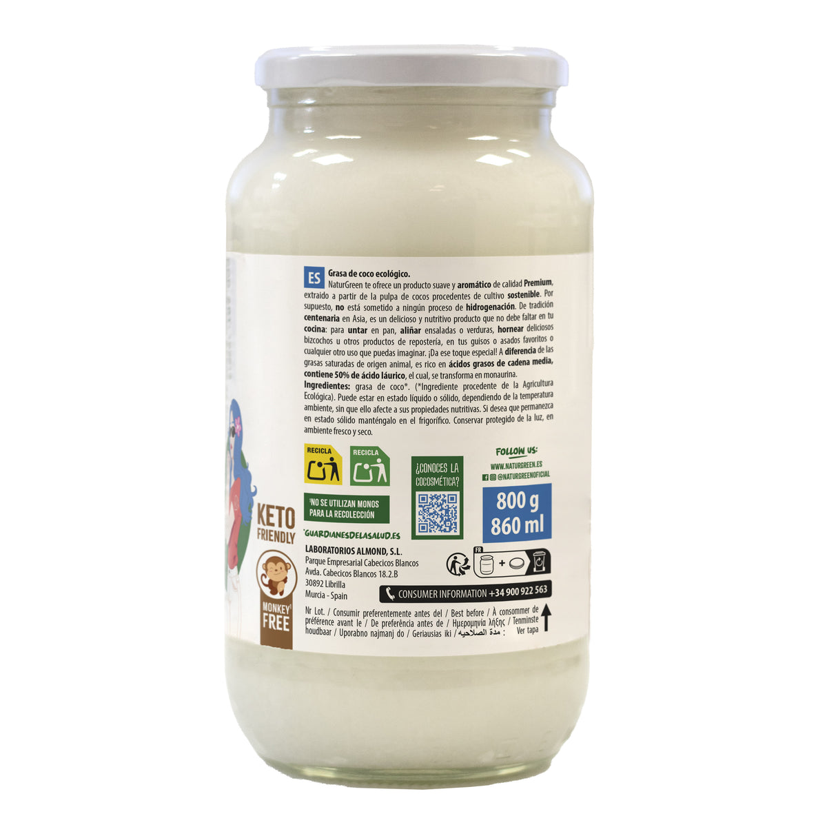 Coco Ecológico Bio · Naturgreen · 800 gramos