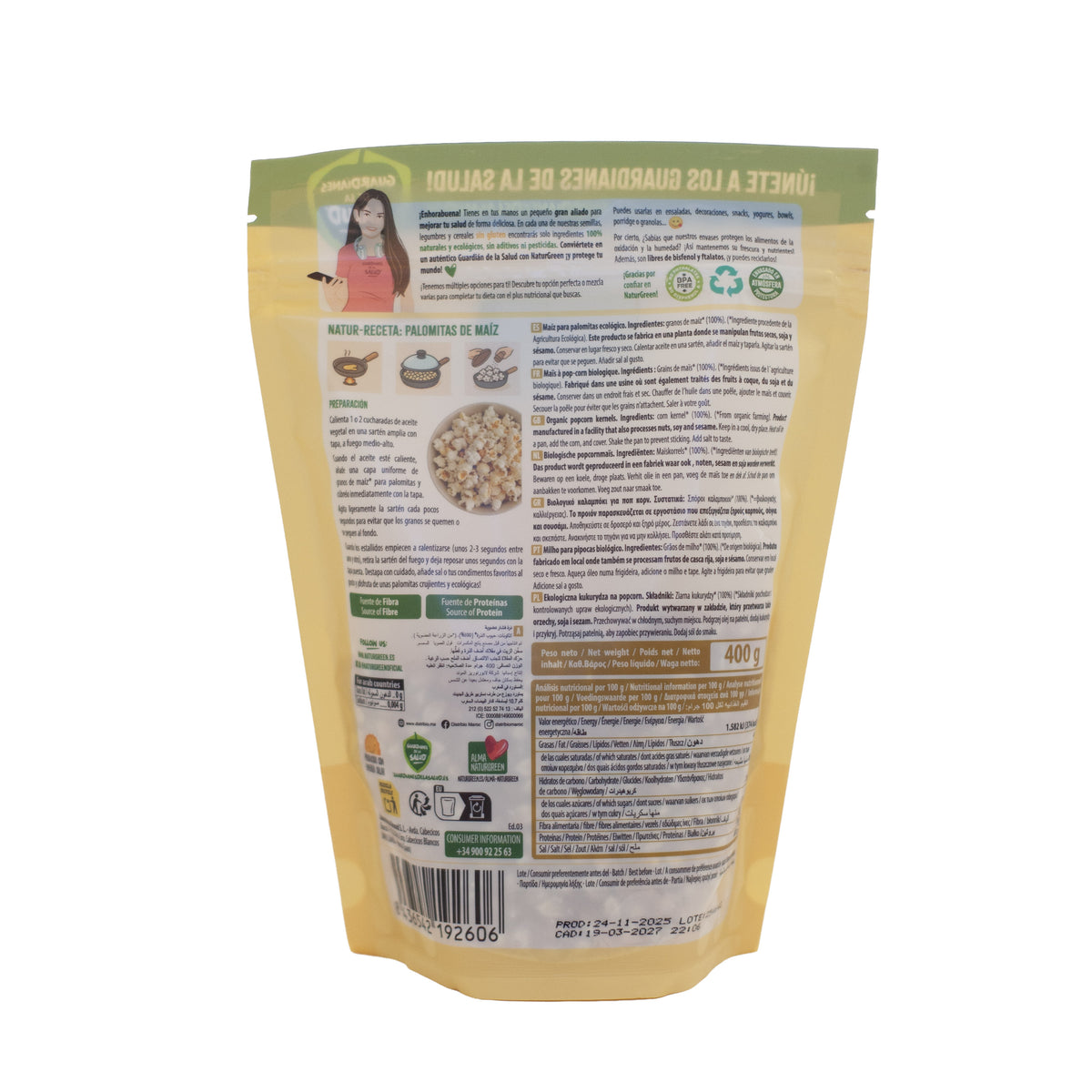 Maíz para Palomitas Bio · Naturgreen · 400 gramos