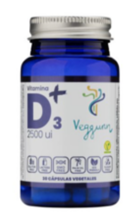 Vitamina D3 Plus 2.500 mcg · Veggunn · 30 cápsulas