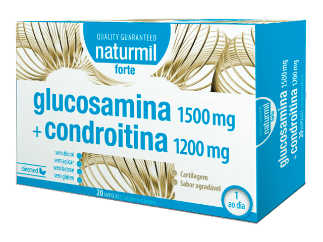 Glucosamina + Condroitina Forte · Naturmil · 20 ampollas