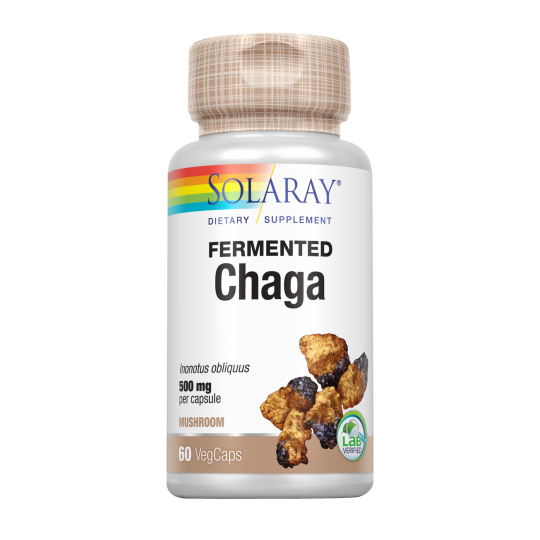 Chaga Fermentado · Solaray · 60 cápsulas