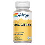 Zinc Citrato · Solaray · 60 cápsulas