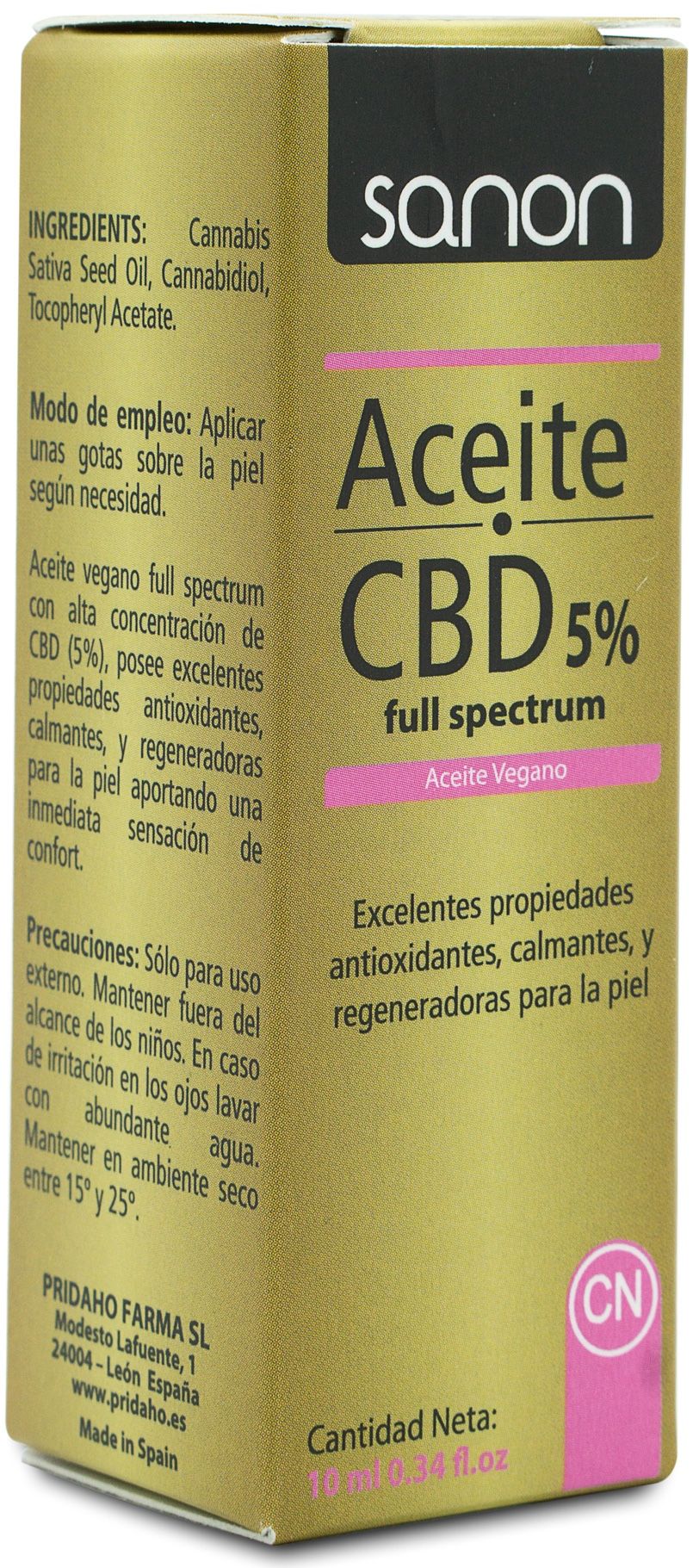 Aceite CBD 5% · Sanon · 10 ml