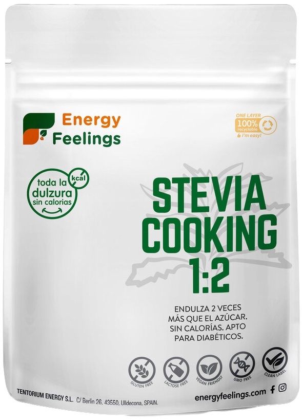 Stevia Cooking 1:2 en Polvo · Energy Feelings · 200 gramos