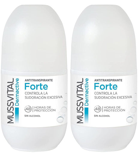 Pack Desodorante Roll-On Antitranspirante Forte · Mussvital · 2x75 ml