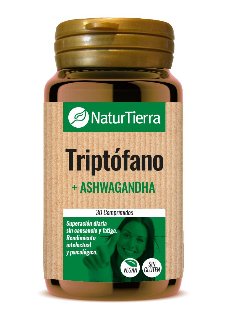Triptófano + Ashwagandha · NaturTierra · 30 comprimidos