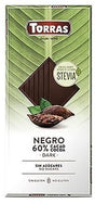 Chocolate Negro 60% Cacao con Stevia · Torras · 100 gramos