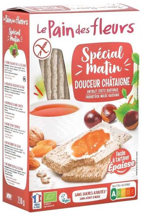Tostadas Crujientes Ecológicas de Castaña Special Matin · Le Pain des Fleurs · 230 gramos