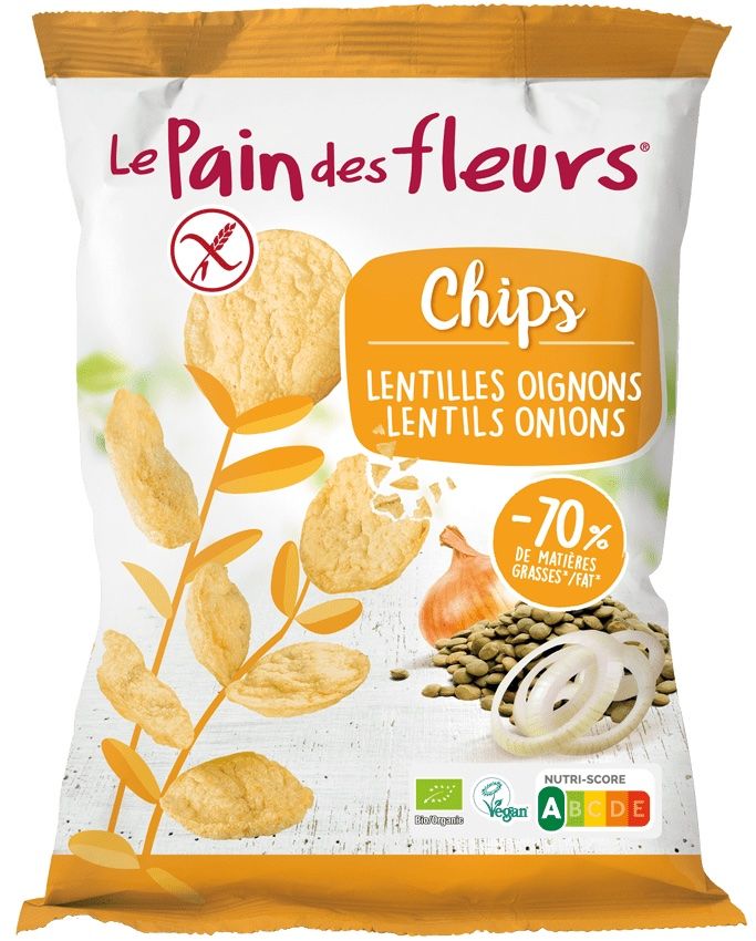 Chips de Lentejas con Cebolla · Le Pain des Fleurs · 50 gramos