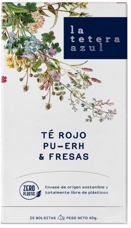 Té Rojo Pu-Erh & Fresas · La Tetera Azul · 20 pirámides