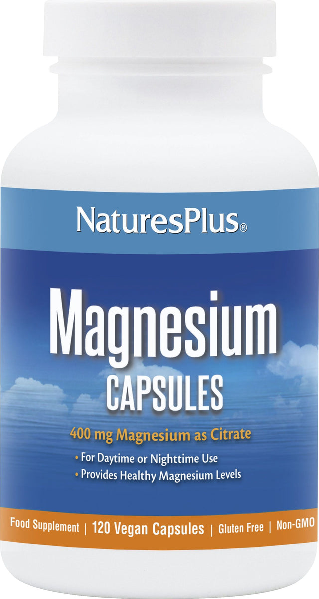 Magnesium 400 mg · Nature's Plus · 120 cápsulas