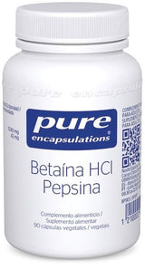Betaína HCl Pepsina · Pure Encapsulations · 90 cápsulas
