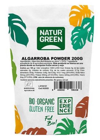 Experience Algarroba Powder Bio Sin Gluten · Naturgreen · 200 gramos