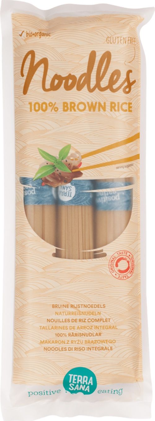 Noodles de Arroz Integral 100% · Terrasana · 250 gramos