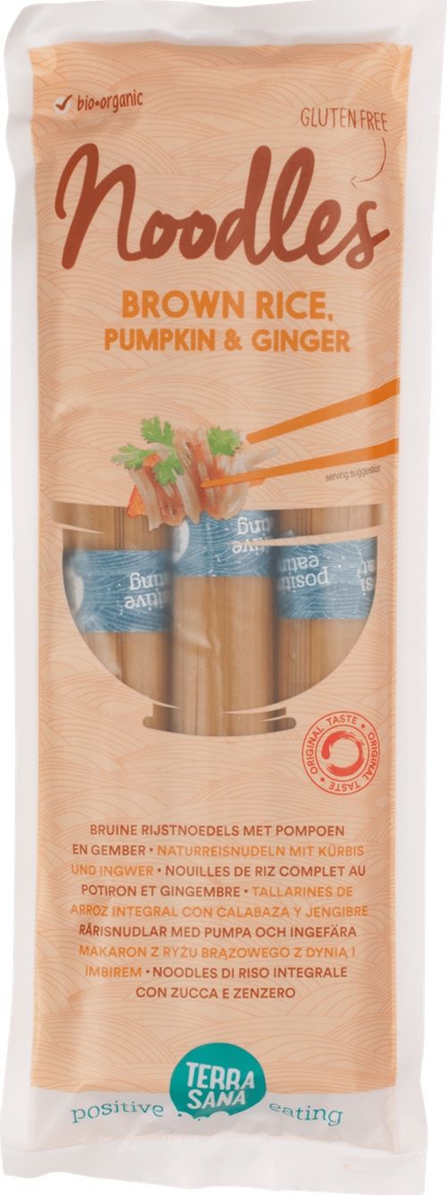 Noodles de Arroz Integral con Calabaza y Jengibre · Terrasana · 250 gramos