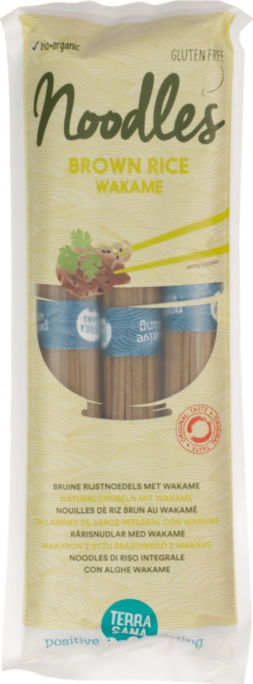 Noodles de Arroz Integral con Wakame · Terrasana · 250 gramos