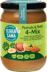 Crema de Frutos Secos con Cacahuetes 4-Mix · Terrasana · 500 gramos