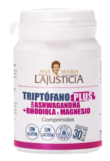 Triptófano Plus con Ashwagandha, Rhodiola y Magnesio · Ana Maria LaJusticia · 60 comprimidos