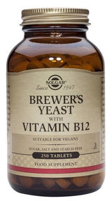 Levadura de Cerveza con Vitamina B12 · Solgar · 250 comprimidos