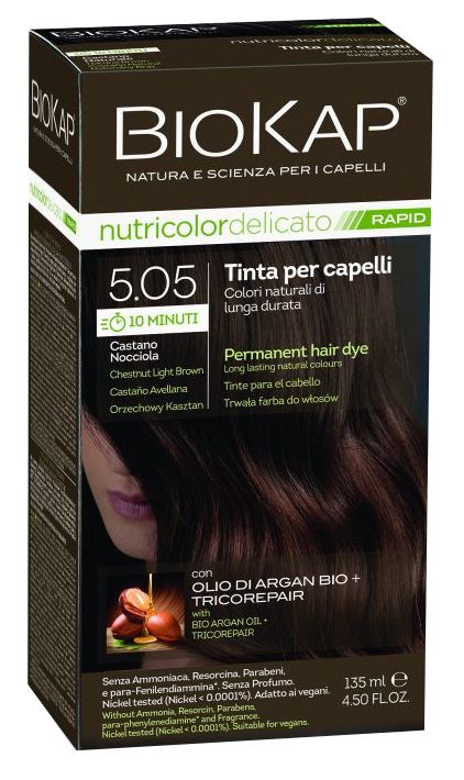 Biokap Nutricolor Delicato Rapid 5.05 Castaño Avellana · Biokap · 135 ml