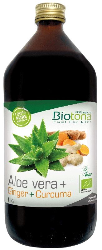 Jugo de Aloe Vera, Jengibre y Cúrcuma · Biotona · 1 litro