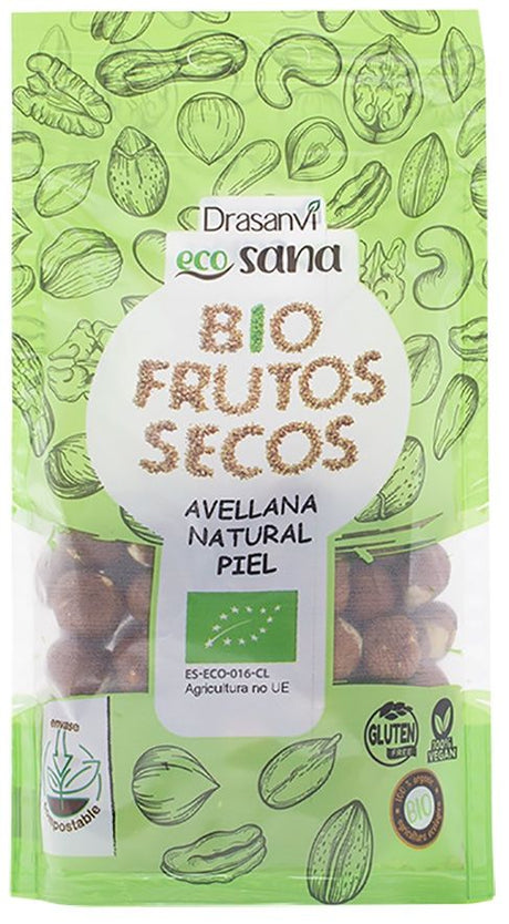 Avellana Natural Piel Bio · Ecosana · 100 gramos