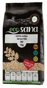 Copos de Avena Gruesos Integrales Sin Gluten Bio · Ecosana · 1 kg