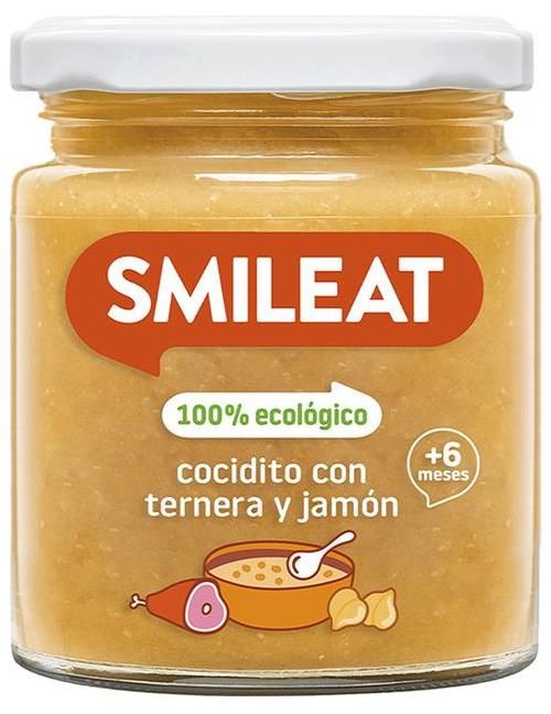 Tarrito de Cocidito con Ternera y Jamón · Smileat · 230 gramos