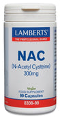 NAC (N-acetil-cisteina) 300 mg · Lamberts · 90 cápsulas