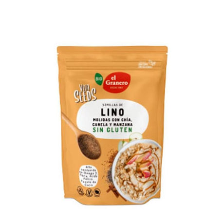 Vitaseeds Semillas de Lino Molidas con Chía, Manzana y Canela · El Granero Integral · 200 gramos