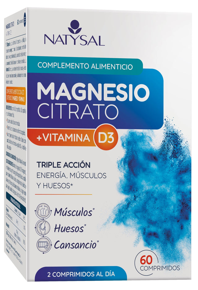 Magnesio Citrato + Vitamina D3 · Natysal · 60 comprimidos