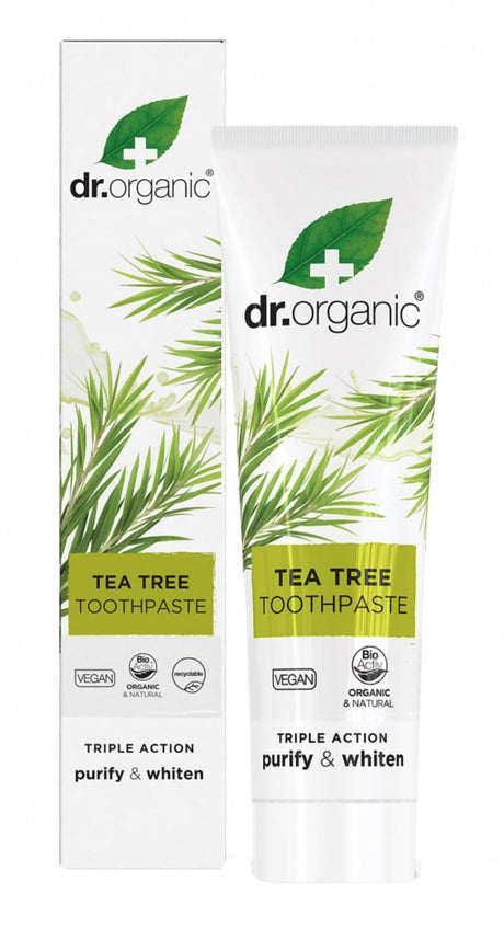 Pasta Dental Arbol de Te · Dr Organic · 100 ml
