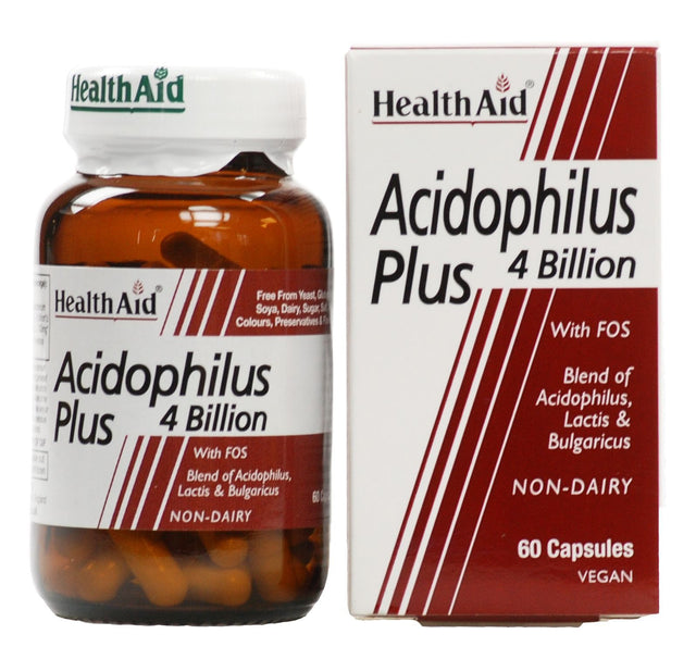 Acidophilus Plus · Health Aid · 60 cápsulas