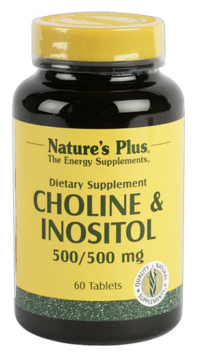Colina/Inositol 500 mg · Nature's Plus · 60 comprimidos