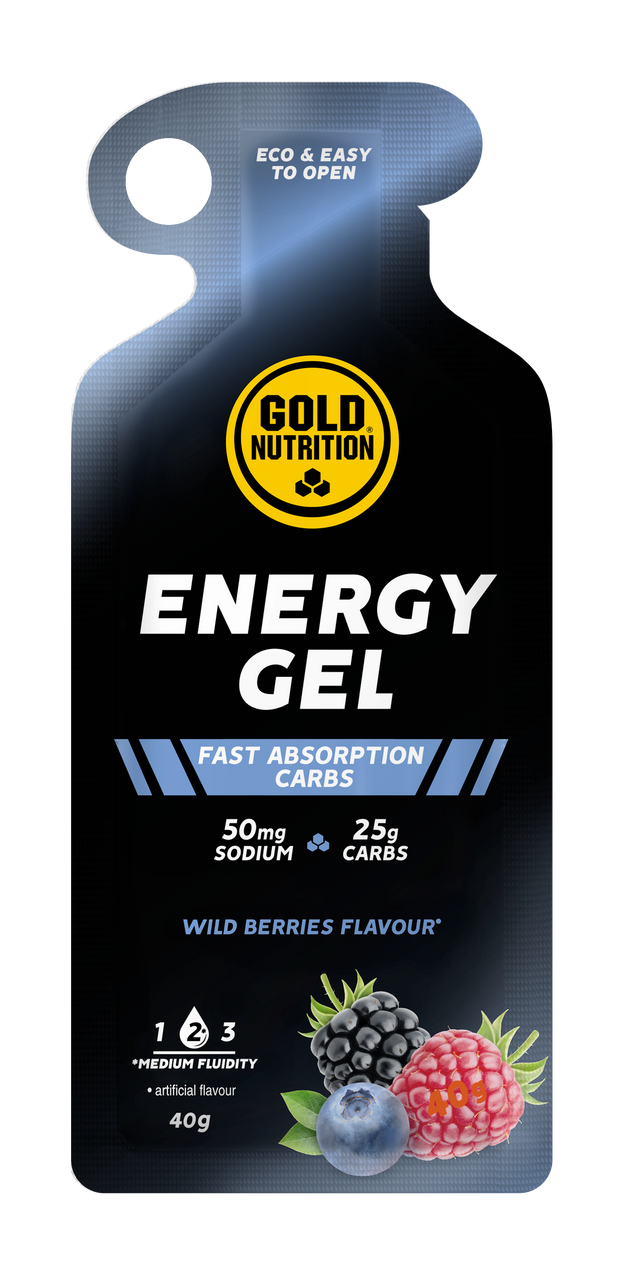 Energy Gel Frutos del Bosque · Gold Nutrition · 40 gramos