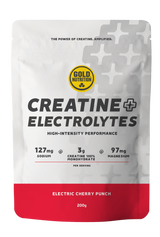 Creatine + Electrolytes Electric Cherry Punch · Gold Nutrition · 200 gramos