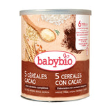 Papilla de 5 Cereales con Cacao · Babybio · 220 gramos